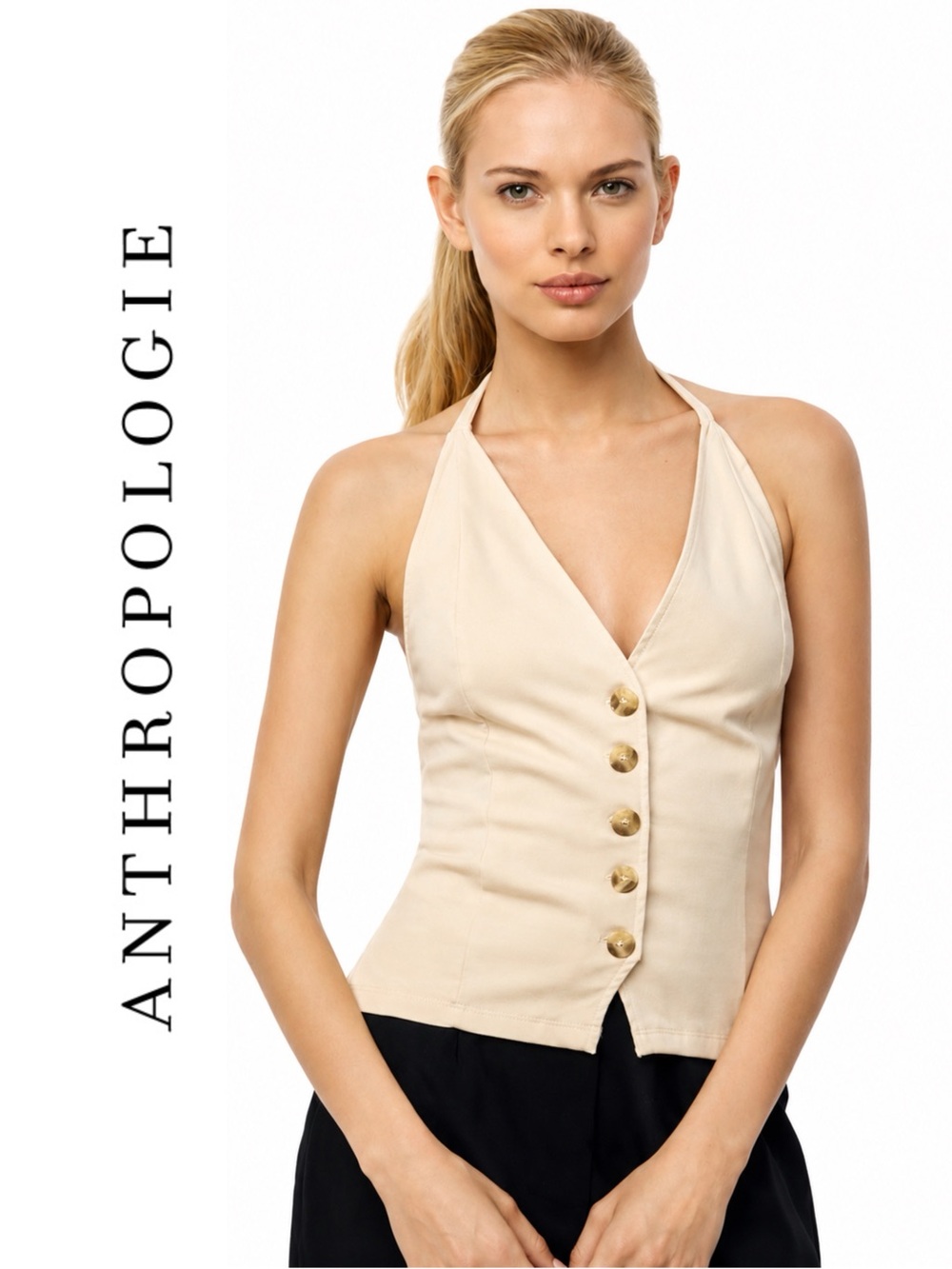 Anthropologie Halter Vest